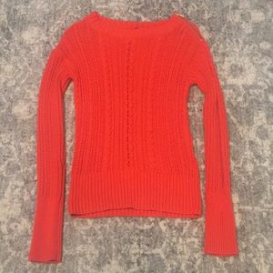 Orange J Crew sweater, 100% cotton